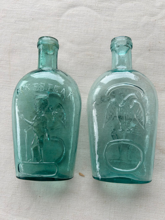 Historical Pikes Peak Whiskey Flasks