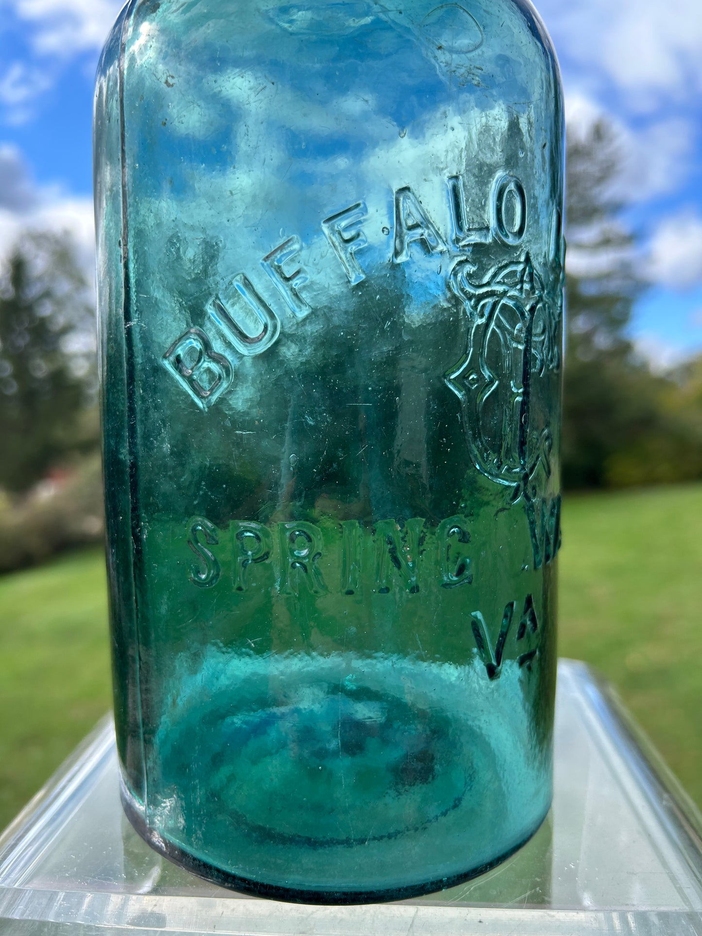 BUFFALO LITHIA/ TFG (Thomas F. Good)/ (monogram)/ SPRING WATER/VA CIRCA 1870 9-1/4 H SMOOTH BASE