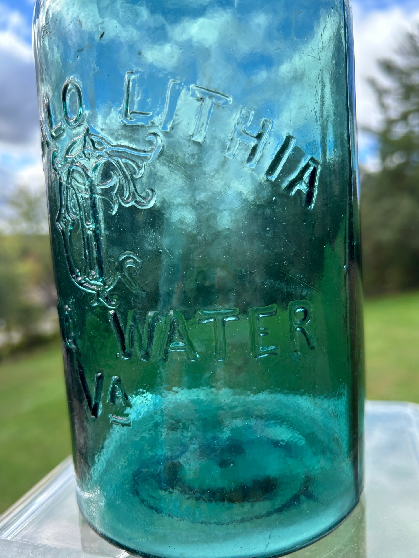 BUFFALO LITHIA/ TFG (Thomas F. Good)/ (monogram)/ SPRING WATER/VA CIRCA 1870 9-1/4 H SMOOTH BASE