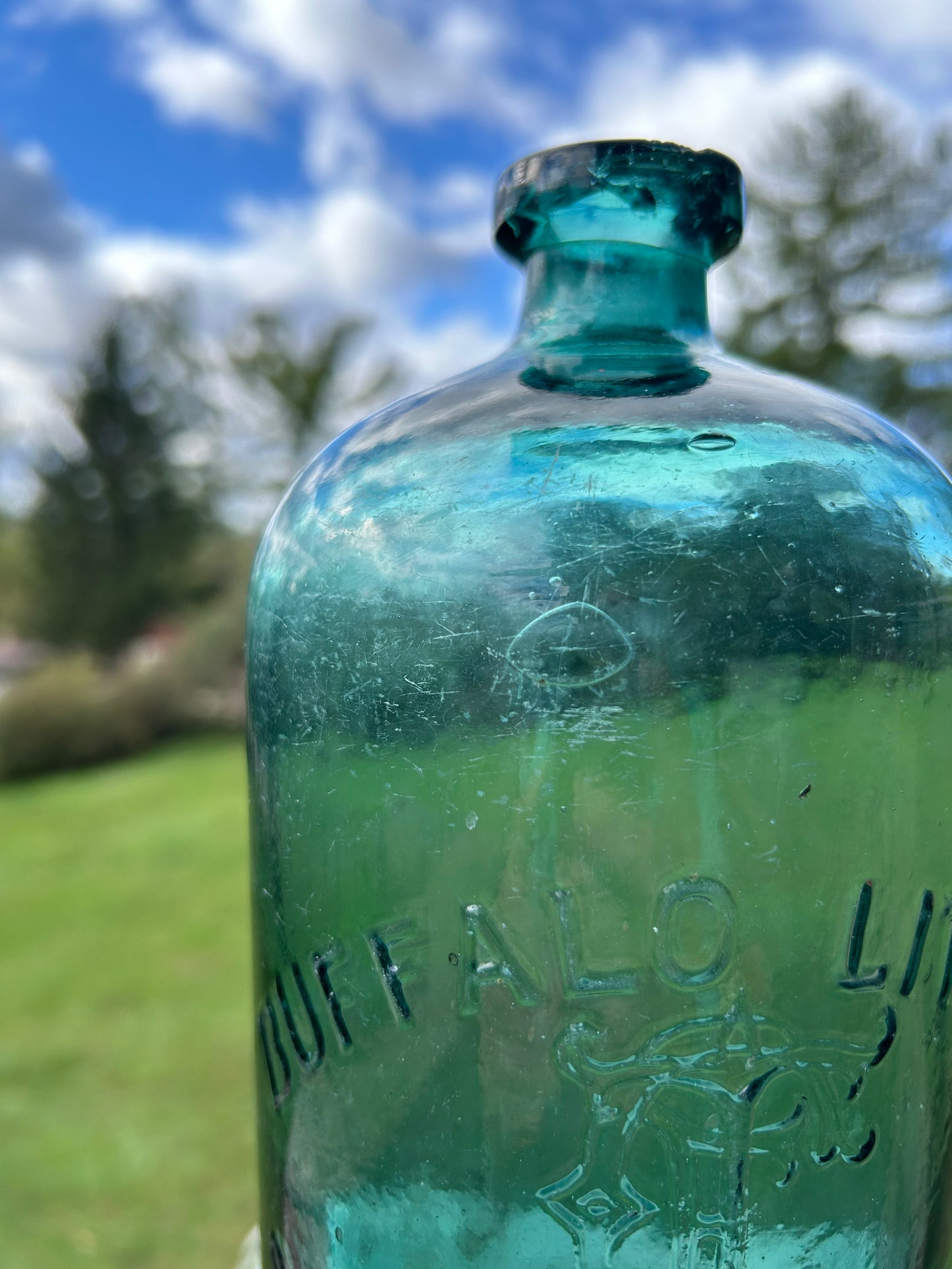 BUFFALO LITHIA/ TFG (Thomas F. Good)/ (monogram)/ SPRING WATER/VA CIRCA 1870 9-1/4 H SMOOTH BASE