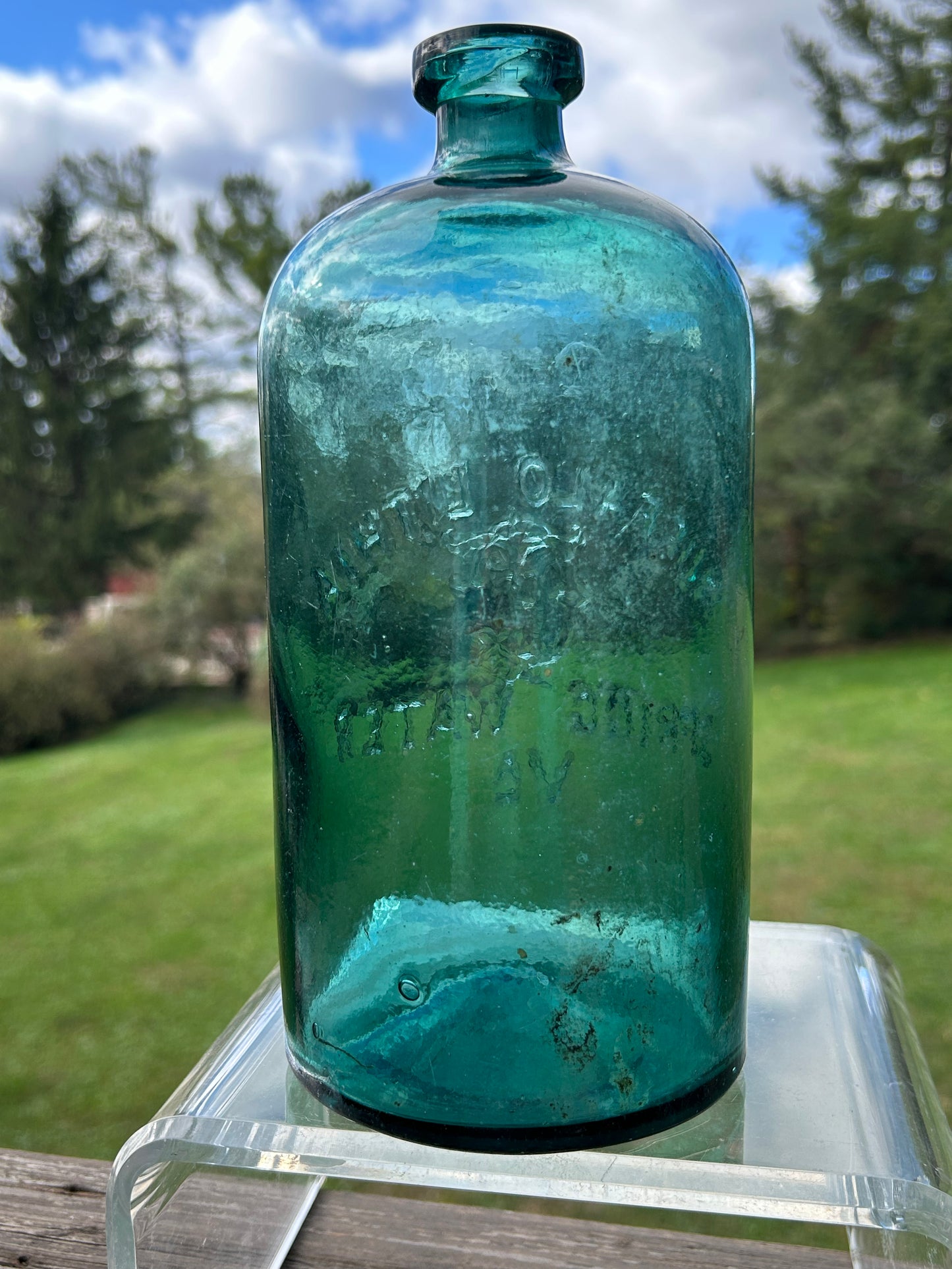 BUFFALO LITHIA/ TFG (Thomas F. Good)/ (monogram)/ SPRING WATER/VA CIRCA 1870 9-1/4 H SMOOTH BASE