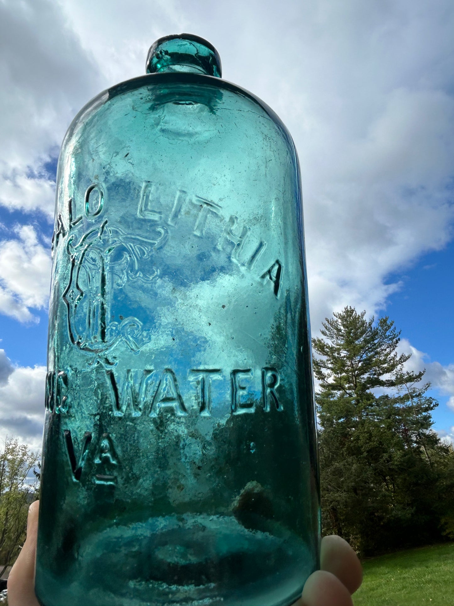 BUFFALO LITHIA/ TFG (Thomas F. Good)/ (monogram)/ SPRING WATER/VA CIRCA 1870 9-1/4 H SMOOTH BASE