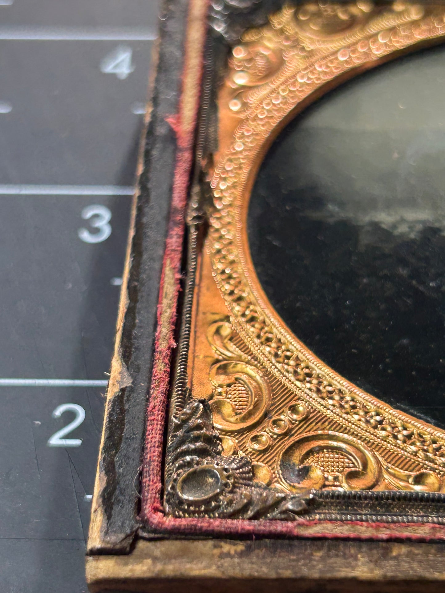 Rare Civil War Sixth Plate TinType Photo of Camp Jessie with Partial Case